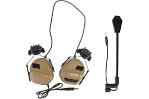 WarmHeartting Auriculares de Casco Táctico con Adaptador de Riel de Casco Militares Fast Casco de Accesorios por Airsoft Paintball Disparar