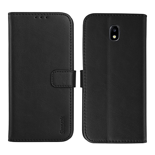 Funda Samsung Galaxy J5 2017 Simpeak Carcasa Samsung J5 2017 Fundas Cuero Galaxy J5 2017 5 2 pulgadas   Soporte Plegable  Ranuras para Tarjetas y Billetes  Estilo Libro  Acceso a Botones  Cierre Magn  tico Negro
