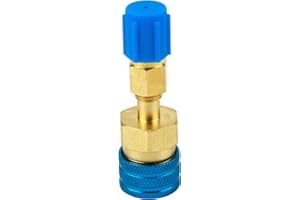 MXYVRIX R1234YF na R134A Low Side szybkozłączka, R1234YF adapter niskostronny, samochodowy adapter klimatyzacji, wysokiej jakości mosiądz, łatwa instalacja, uniwersalne zastosowanie do większości samochodów