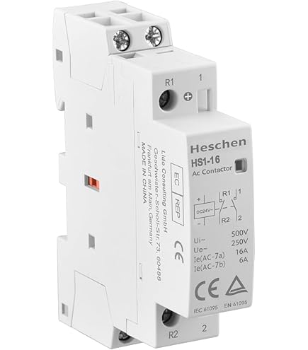 Heschen Contacteur Ca Domestique, HSR1-25, 4 Pôles Quatre Tension De Bobine Normalement Fermée, AC 220V/230V 35mm Montage Sur Rail DIN