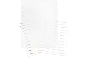 ZELTEN Schede di indice per A5/A6 6 fori copertura rotonda ad anello per raccoglitore raccoglitore raccoglitore fogli fogli sfusi protezione copertina(12 PP Transparent, A5/21cm*15cm/8.5 Inch)