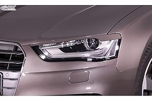 RDX Racedesign Head light spoilers compatible with Audi A4 (B8) Sedan/Avant Facelift 2011-2015 (ABS)