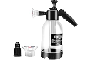 HPYSHP Car Foam Sprayer, 2L Snow Foam Sprayer Car Foam Sprayer Hand Pump, Acid and Alkali Corrosion-Resistant Pump Action Pressure Sprayer Bottles for Cleaning,Car Washing (White)