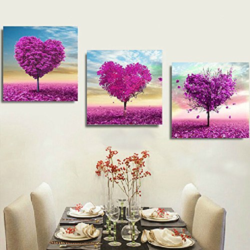Moresave 35x35cm Herz Baum Stickerei 5D Diamant DIY Anstrich Kreuz Stich - 3