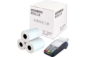 Now Products 57 x 40 mm Thermal Till Rolls Receipt Paper, Compatible with Credit Card PDQ Machines, POS, EPOS, Cash Registers, Warning Strip for Smooth Printing (100 Rolls)