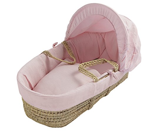 Kinder Valley Waffle Palm Moses Basket (Pink)