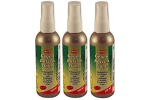 Braeco 3 x 100ml Gegen Katzen Flöhe Spray, Flohschutz, Flohmittel