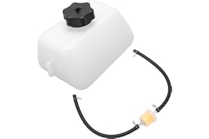 Bensintank, 1L Gas Bränsletank med för Slang Bränslefilter Plastgummi Vit Bensintank För 2-takts Mini Motorcykel ATV