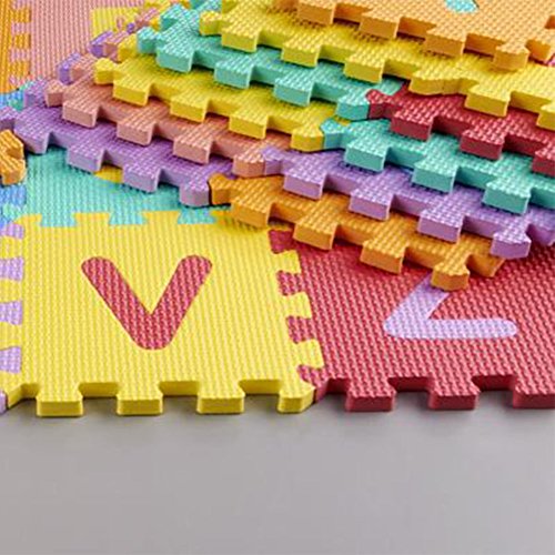 36PCS SOFT EVA FOAM BABY CHILDREN KIDS PLAY MAT ALPHABET NUMBER PUZZLE JIGSAW