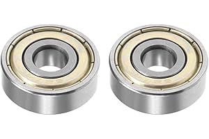 PATIKIL 627ZZ 7x22x7mm Profonda Scanalatura Sfera Cuscinetto, 2pz Doppio Schermato Cromo Acciaio Cuscinetti