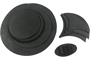 szdc88 Tamburo Sordine, 10Pcs/Set Gomma Schiuma Rendere Muto Silenziatore Drumming Pad di Pratica Rendere Muto Confezione Basso Batteria Silenzioso Suono Spento/Silenzioso - Nero, 10pcs/cet