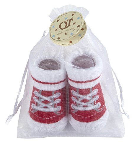 BABYTOWN Baby Boys Socks Booties Trainer Style Organza Bag Newborn 0-6 Months