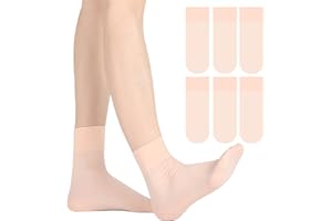 Girls Ballet Socks Multi-Packs 3|5 Packs Kids Seamless Dance Socks Soft Breathable(6 UK Child-3.5 UK)