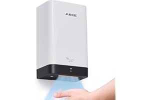 AIKE AK2822 ABS Händetrockner, Energiesparender elektrischer Hochgeschwindigkeits-Händetrockner, Automatisch Händetrockner für Küche, Bad und Toilette