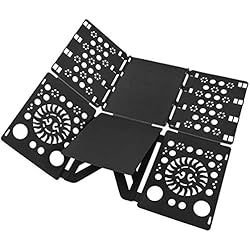 BoxLegend Planche à Plier Le Linge - Pli Linge plieur de Linge Enfant Adulte Vetement Chemise t-Shirt Tee Shirts 57 x 70 cm (Noir)