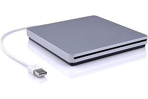 CYBERNOVA Slim-Slot USB zewnętrzny napęd CD-RW Burner, napęd DVD-RW Super Drive Player Writer (nagrywarka CD/RD) do MacBook Air Pro,Macbook Air, wszystkie laptopy z portem USB