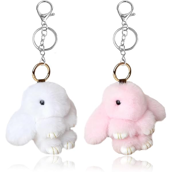 Portachiavi Coniglietto Peluche Morbido - Ciondolo Per Borse E Zaini - Simpatico Accessorio Per Donne E Ragazze, Regalo Carino Per Bambini