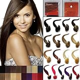 16inches 100 STRANDS Pre Bonded Nail U Tip 100 % Remy Human Straight Hair Extensions 17 Colors