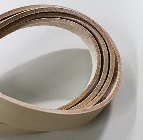 4er Satz Riemen aus Blankleder, Dickleder, Punzierleder, jew. 600×20 mm – kräftige, pflanzlich / vegetabil gegerbte Rindleder, Vollrindleder mit ca. 3,2-3,5 mm Stärke und unverfälschtem Narbenbild, - 3