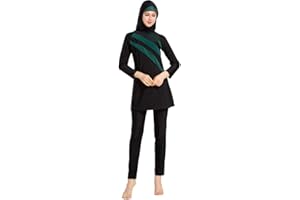 CaptainSwim Muslimische Badebekleidung für Frauen Mädchen Vollständige Abdeckung Burkini Badeanzug Set