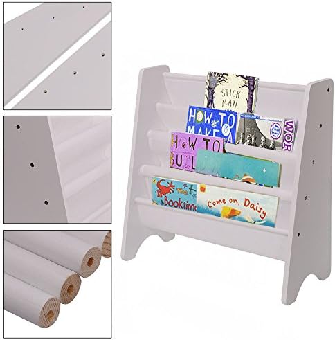 High Quality Quick Assembly Sturdy White Wooden Sling Bookcase for Children / Kids Child Boy Girl Childrens Toddlers. Furniture Room Bedroom Home Decoration Chair Sofa Play Toy Game Bed Bedding Table Set Kit Present Gadget Stuff Teenage Youth Desk Cool Decorative Color Modern Couch Sectional Modern Canbin Solid Wooden Large Durable Dresser Cabinet Shelves Small Unique Size Shape Elegant Material Sleeping Night Wood House Stylish Beautiful Special