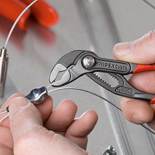 KNIPEX 87 01 125 Cobra – Mini-Wasserpumpenzange, Griffe mit Kunststoff überzogen, 125 mm - 3