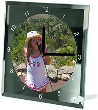 Custom Personalised Glass Clock PHOTO LOGO TEXT Printed Metal Aluminium Wall by MegSub