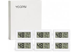 YOOPAI Mini digital hygrometer‑termometer för 3D‑filamentförvaringslåda, 6‑pack fuktmonitor för filamentlåda, filamenttorklåd