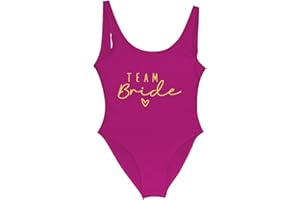 PINTUTU Costume Intero Donna, Costume Bride Costumi da Bagno Donna Costume Team Bride Bikini Costume Bride to be Addio al Nubilato Addio al Nubilato Costume da Bagno Bikini Donna