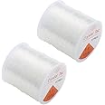 Wawasia 2 Rolls Elastic String For Crystal Beading, 100m(328ft) Length Per Roll, 1mm Diameter, Easily Pass Through Elastic Bracelet Rope Cords for DIY Handcraft Jewelry Making