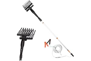 A.M.C. AMC Abbacchiatore e scuotitore elettrico telescopico per olive a batteria 12V 400W fino a 1000 battiti al minuto scuotiolive dal peso ridotto ergonomico e maneggevole comprensivo di cavi con morsetto