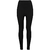 Leggings Inverno, Leggings Donna, Pantalone Leggings, Donna Elastici Leggings, Nero, Taglia Unica