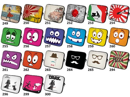 ©art&cherry Designer Laptoptasche Notebooktasche in 14 Zoll auch in 10 Zoll / 13 Zoll / 15 Zoll / 17 Zoll erhältlich Sleeve Neopren Schutzhülle Netbook Tablet Cover Hülle Ipad 294 - 3