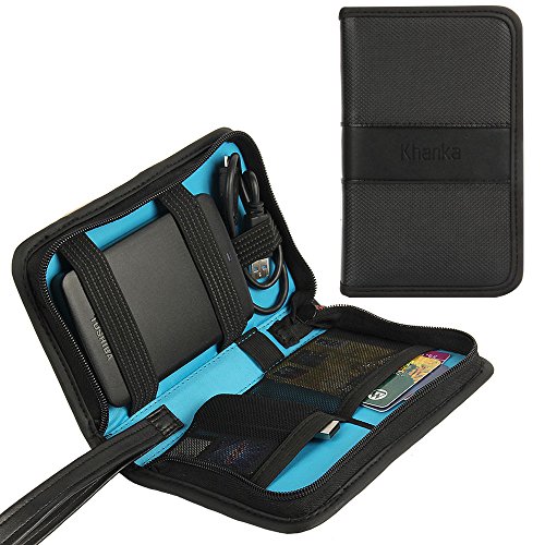 Teckone Tragbare Universal Reise Organizer Tasche Case Bag für Elektronische Zubehör (Externe Festplattengehäuse, Energienbank, USB Kabel, Eine Speicherkarte,Netzteil) - klein