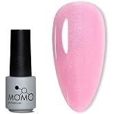 MOMO professional Kalıcı Oje S007 Simli A&ccedil;ık Pembe 4 ml