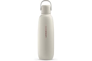 SodaStream Fizz&go Cool - Bottiglia in metallo di sabbia, lavabile in lavastoviglie, compatibile con Duo, E-Duo, Terra UVM, mantiene caldo e freddo fino a 12 ore, senza BPA, confezione da 1