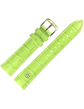 Uhrenarmband 14mm Leder Grün Matt Prägung, Alligator - Inkl. Federstege / Werkzeug - MADE IN GERMANY - Uhrband...