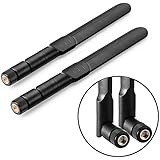 SMA 4G Antenne 9DBI GSM High Gain 4G LTE Antenne Hochleistungs Wifi Signal Booster Verstärker Modem Adapter Netzwerkempfang Lange Reichweite Antenne Empfänger für Mobile Hotspots (2Pack) Black