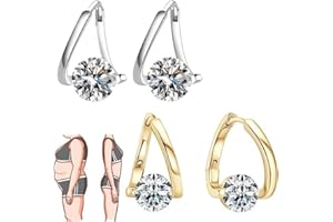 HUOCAI Lymphvity Germanium Earrings 2 Pairs Magnetology Lymphvity Germanium Earrings, Lymphvity Magnetic Therapy Germanium Earrings, Lymphatic Drainage Earrings