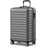 NUMADA - Medium Travel Suitcase 18 kg Upfly 24' ABS (63x39.5x27 cm) with Combination Lock and 4 360 Double Wheels | Heavy Dut