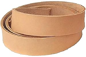 MG - MIGNOGNA GIANLUIGI - LAVORAZIONE ARTIGIANALE PELLE E CUOIO Striscia di Cuoio di Varie Misure, Cuoio per Cinture, Cinghie, Bracciali e Hobby Creativi, Strisce di Cuoio al Metro Naturali e di Alta qualità, 100% Made in Italy (1 Pezzo, 4 x 125 cm)