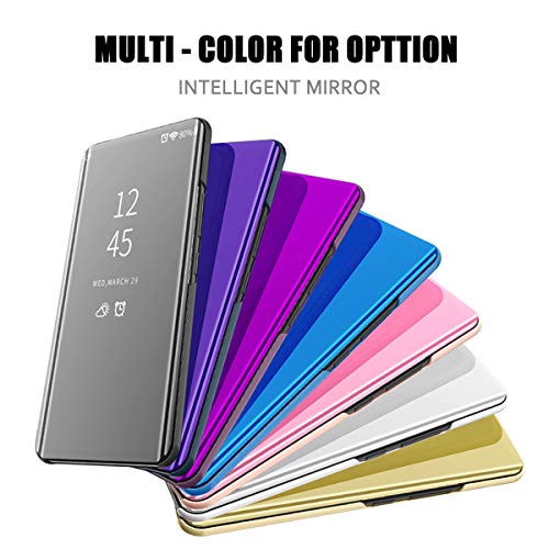 Hülle Case für Huawei Mate 10 Pro Hülle, Galaxy A6 2018 Schutzhülle Flip Clear View Handy Case mit Standfunktion Card Handyhülle für Galaxy A6 2018