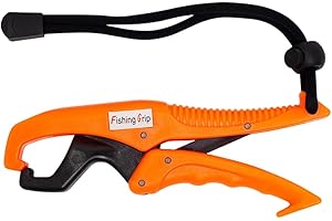 GNHG Alicates flotantes para peces de aleación de plástico y zinc ABS: herramienta de agarre de pesca con correa para la muñeca, ergonómica, segura, antideslizante