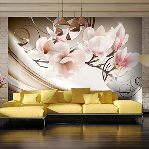 FOTOTAPETE 350x245 cm - VLIES TAPETE PREMIUM - PROFI QUALITÄT - 3 Farben zur Auswahl - Top moderne Wanddeko - Wandbilder XXL - Riesen Wandbild - Top Design Tapete - Neue exklusive Edition mit noch besser Druckauflösung - Deutsches Premium Vlies - Blumen b-A-0222-a-b