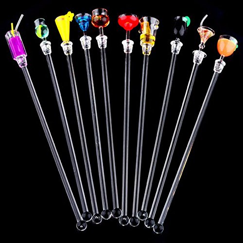 dingdangbell 10pcs 23 cm ice Cocktail Mixer Puddler Rühren mischen Sticks BBQ Abendessen Party Bar - 3
