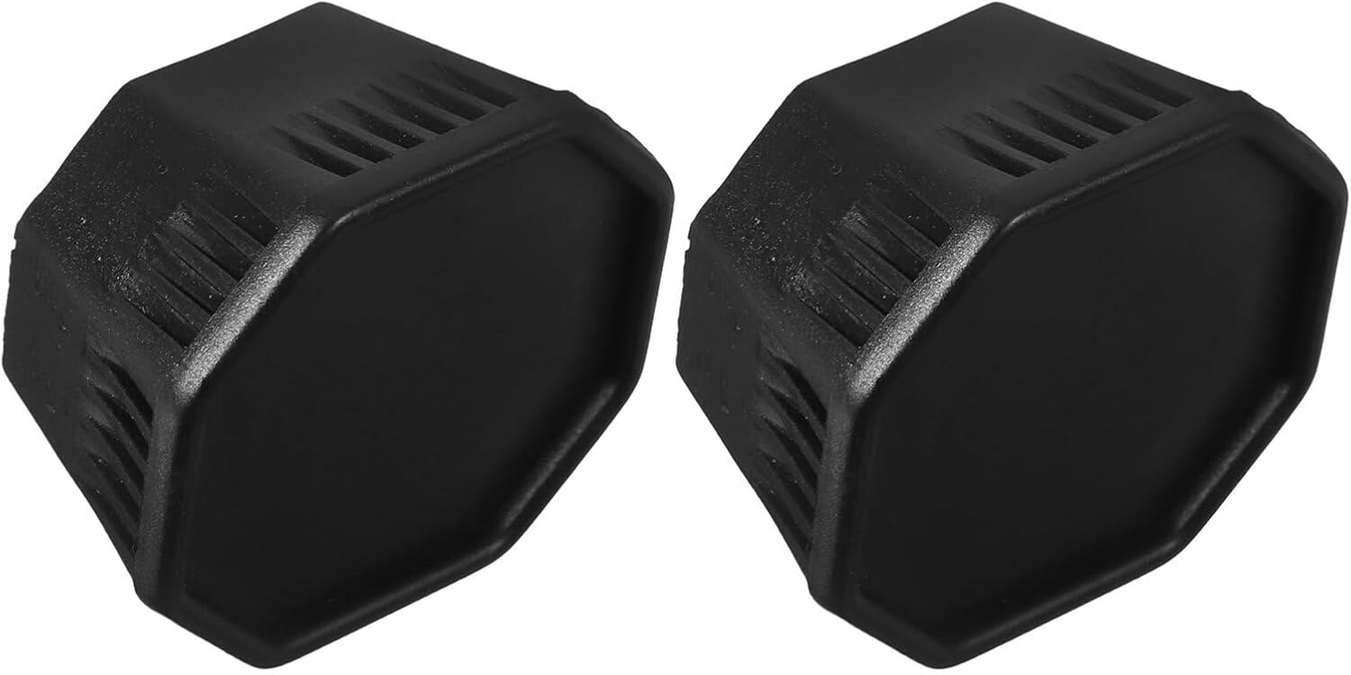 ROMISBABA Tapones para Mango de Raqueta de Bádminton y Tenis Cubierta Plástica Negra Nº2 Juego de 2 Piezas Protector Ajuste Seguro para Entrenamiento y Competición