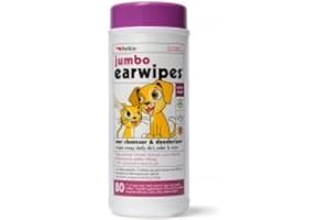 Petkin Jumbo Tücher L: 13 cm B: 18 cm 80 Stück, für Ohren