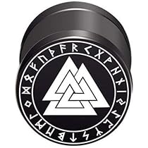 Wikinger Ohrstecker Aegishjalmur - 316L Edelstahl Fake Plug 10mm