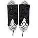 Produktbild Weibliche Pailletten Lace Wedding Handschuhe wunderschönen bestickten Filament Fingerless Handschuhe Evening Handschuhe durchschnittliche Größe-Schwarz