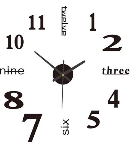 Wall Clock Sticker Orologio Da Parete 3D Fai Da Te Numeri Romani
